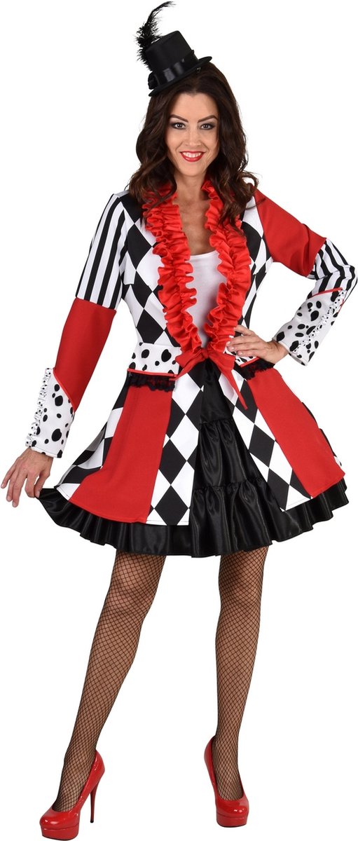 Rode Panto Mime Mantel - Vrouw